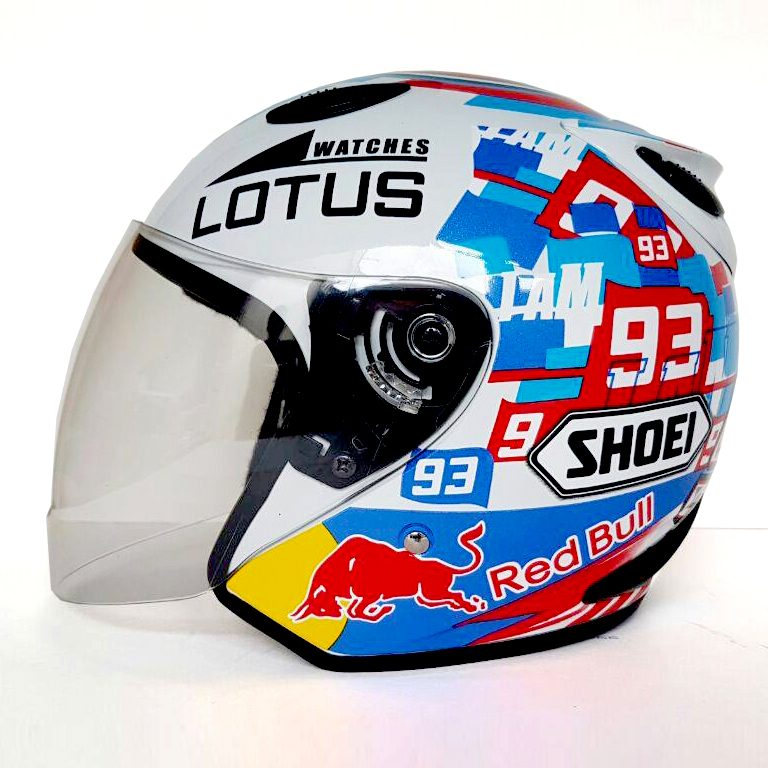 helm memakai kertas decal